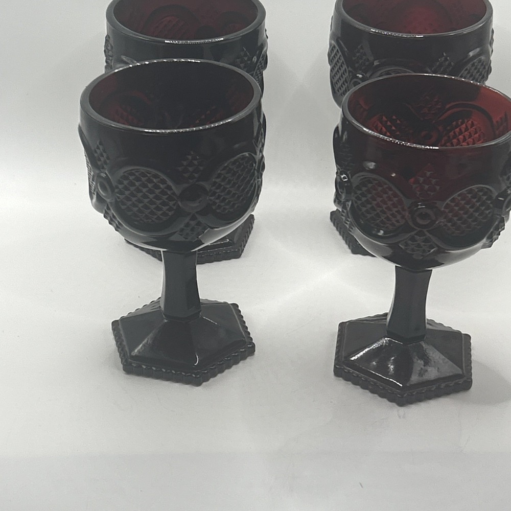 4 Vintage Avon 1876 Cape Cod Goblets/Glasses